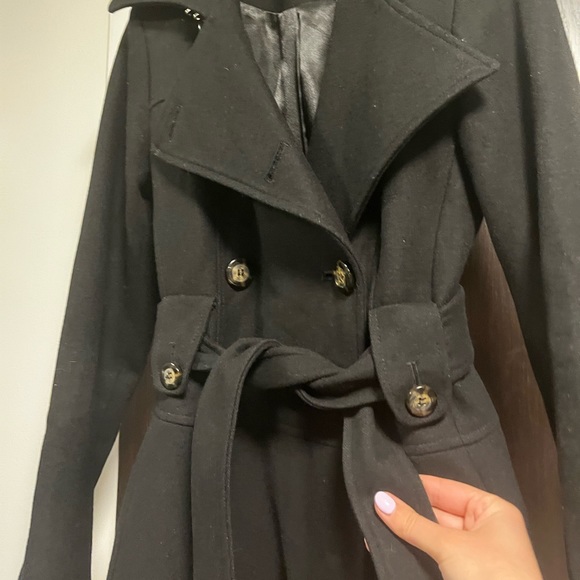 Black wool coat - Laundry size 2 - Picture 3 of 5